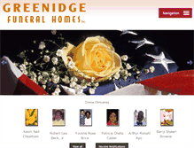 Tablet Screenshot of greenidgefuneralhomes.com